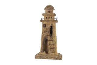 Leuchtturm groß, Holz, 16x7x30,8cm