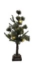 Baum beschneit, 60cm, mit LED, Kunststoff