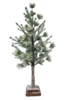 Baum beschneit, 84cm, mit LED, Kunststoff