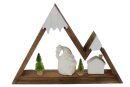 Landschaft Wichtel/Haus, m. LED/Timer, Holz/Porzellan,...