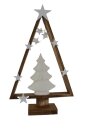 Baum in Baum, m. LED/Timer, Holz/Porzellan, 29x7x49cm